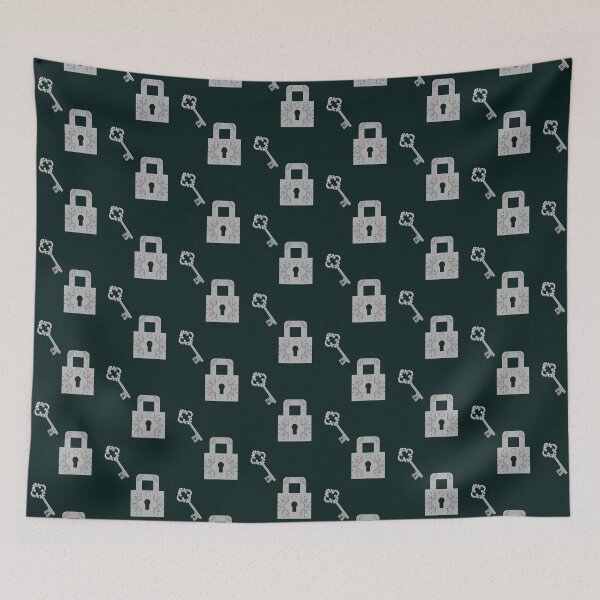 Item preview, Silver Lock and Key Password Apparels and Home Products designed and sold by Taharat  Tazrin.