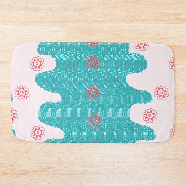 Item preview, Abstract Blue Swave with Red Mandalas designed and sold by AlteredAtelier.