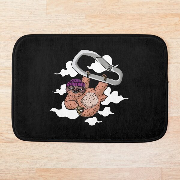Item preview, Sloth hangs from a carabiner in clouds designed and sold by Shirtey.