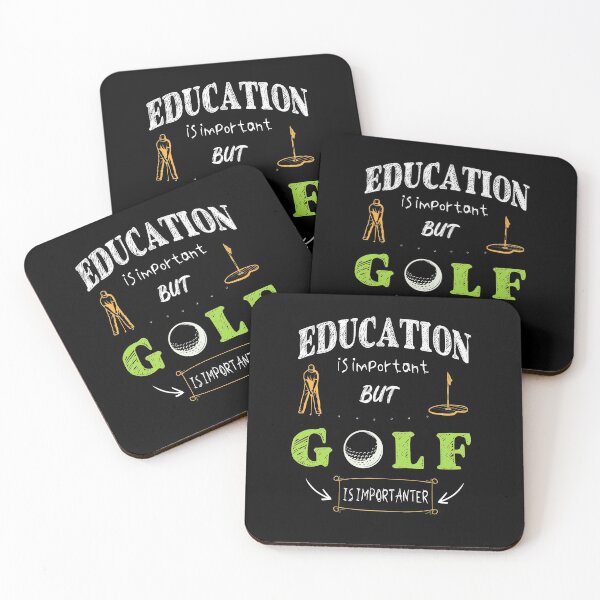 Item preview, Education is Important but golf is Importanter.perfect cool funny gift quote for golf lovers Design hand drawn Creative Idea for Mother Dad friend. designed and sold by Ghostmirou.
