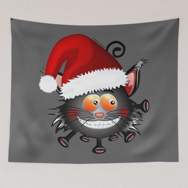 Item preview, Christmas gifts the Simonsitos, the black cat good luck viruses designed and sold by simonsitos.