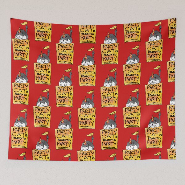 Item preview, Party Cat is Ready to Party designed and sold by Kat Kuo.
