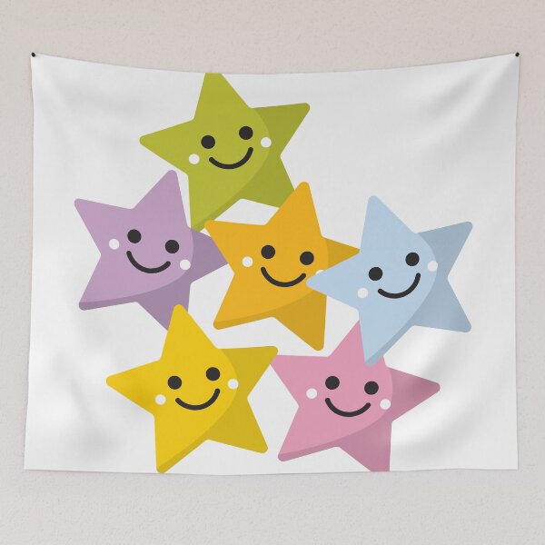 Item preview, Cute Pastel Kawaii Stars designed and sold by VicEllisArt.