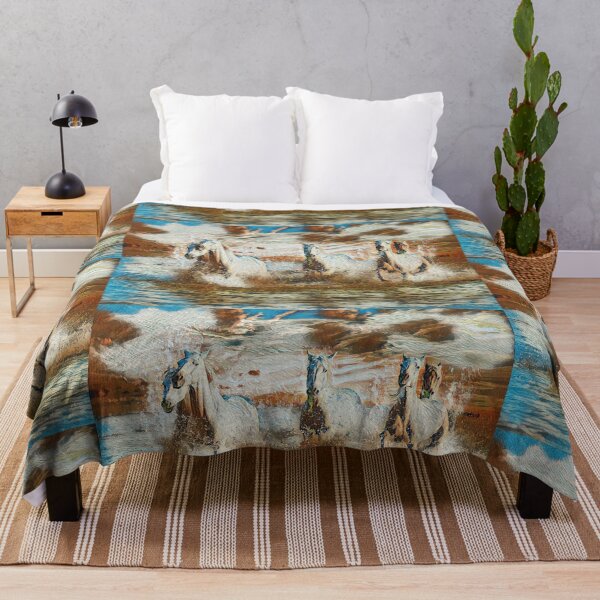 Item preview, Horse Herd - wild horses river - riding lovers horse art gift designed and sold by TheGallery69.