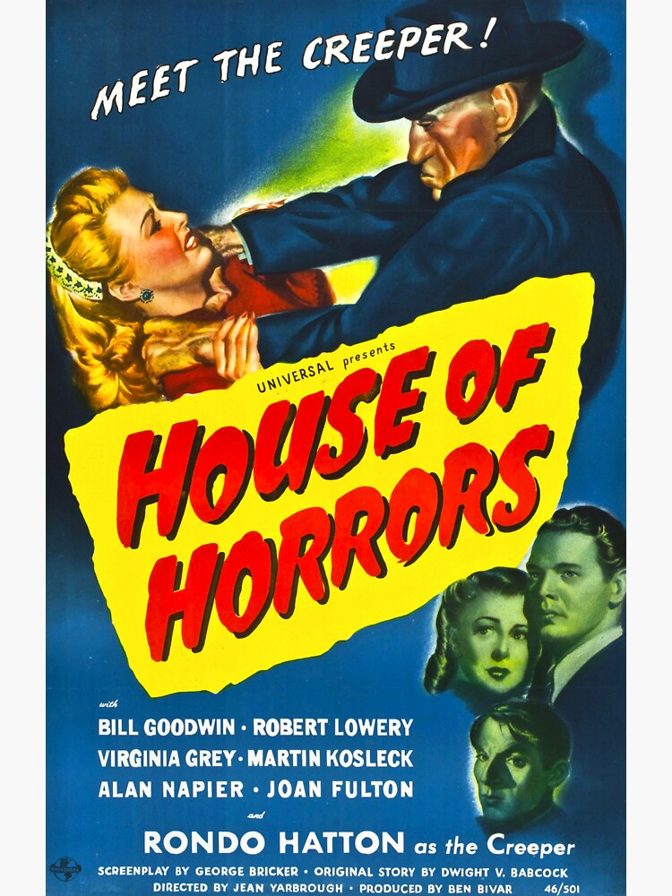 House Of Horrors 1946 Jean Yarbrough Sticker For Sale By