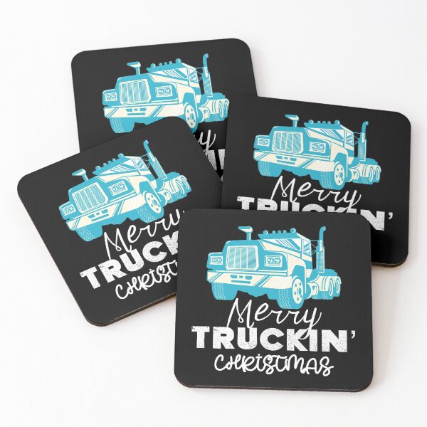 Item preview, Merry Truckin Christmas Blue Black Festive Gift For Trucker Truck Driver designed and sold by Sunny Collections.