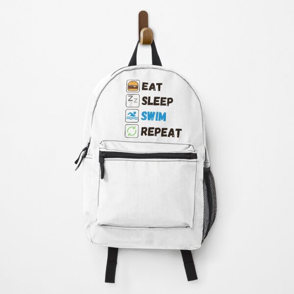 Item preview, Eat Sleep Swim Repeat | Swimmer Swimming with Black Lettering (also available with White Lettering for Black Background) designed and sold by InkItStudio.