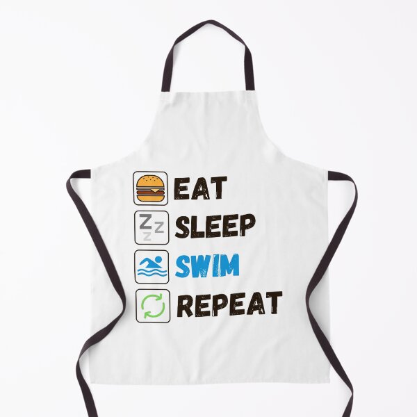 Item preview, Eat Sleep Swim Repeat | Swimmer Swimming with Black Lettering (also available with White Lettering for Black Background) designed and sold by InkItStudio.
