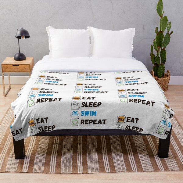 Item preview, Eat Sleep Nadar Repetir | Nadador nadando con letras negras (también disponible con letras blancas para fondo negro) designed and sold by InkItStudio.