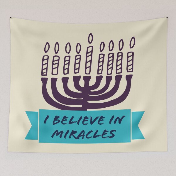Item preview, I believe in miracles - Hanukkah designed and sold by flickertoaflame.