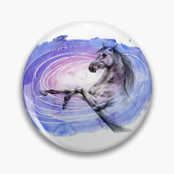 Item preview, Cool colourful powerful horse in watercolour and graphite  designed and sold by GJ Art Studios.