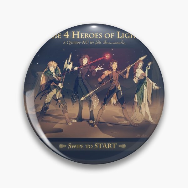 Item preview, four heroes in battle game designed and sold by Uta Pommerenke.