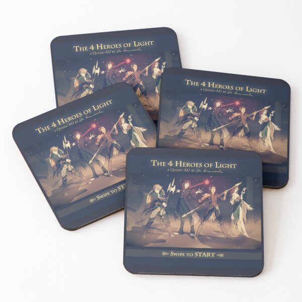 Item preview, four heroes in battle game designed and sold by Uta Pommerenke.