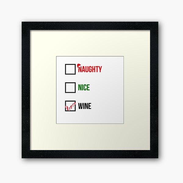 Item preview, Nice Naughty Wine Funny Christmas Gift For Wine Lovers designed and sold by GoldenDov.