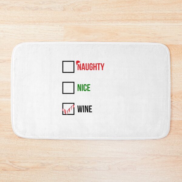 Item preview, Nice Naughty Wine Funny Christmas Gift For Wine Lovers designed and sold by GoldenDov.