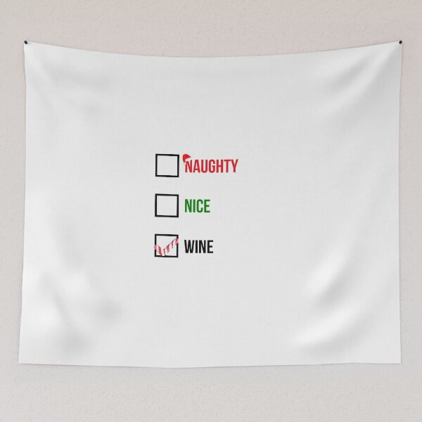 Item preview, Nice Naughty Wine Funny Christmas Gift For Wine Lovers designed and sold by GoldenDov.