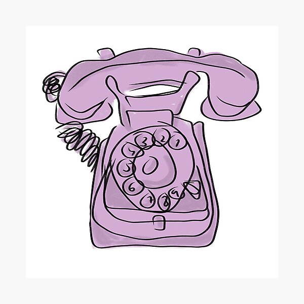 Old Telephone Pastel Photographic Prints Redbubble