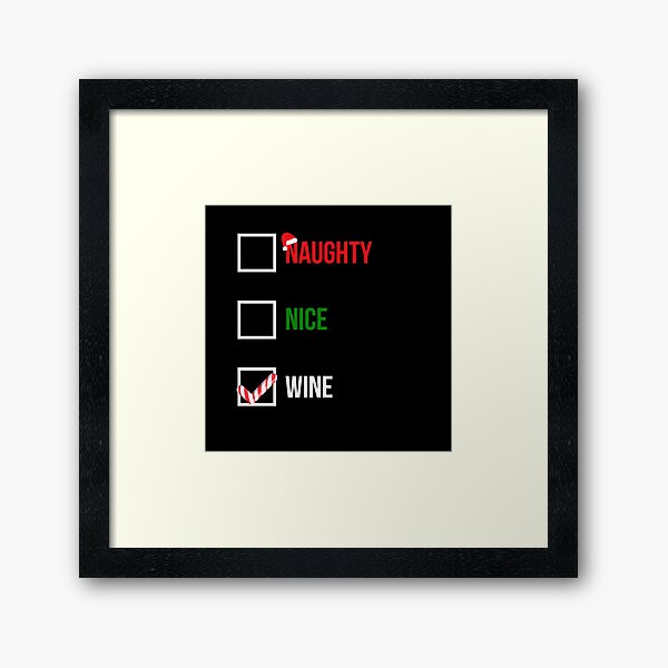 Item preview, Nice Naughty Wine Funny Christmas Gift For Wine Lovers designed and sold by GoldenDov.