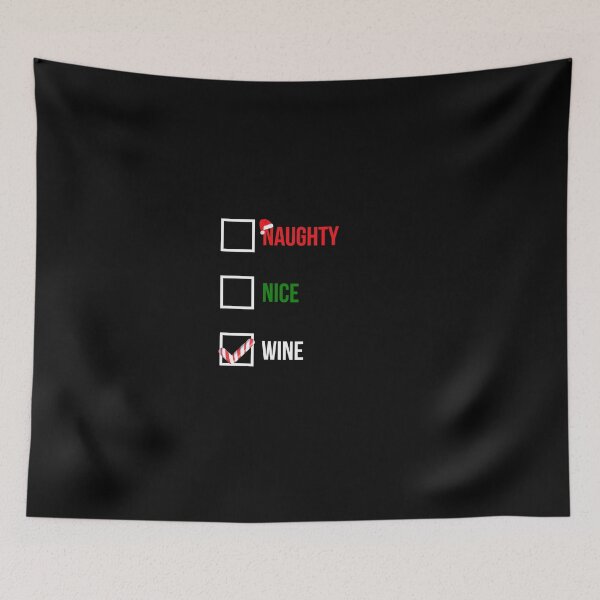 Item preview, Nice Naughty Wine Funny Christmas Gift For Wine Lovers designed and sold by GoldenDov.