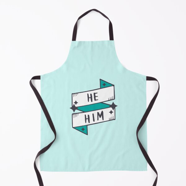 Item preview, He / Him (Masculine) Blue / Turquoise in Light Cyan designed and sold by LaurenTowner.