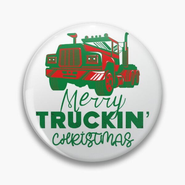 Item preview, Merry Truckin Christmas Green Red Festive Gift For Trucker Truck Driver designed and sold by Sunny Collections.