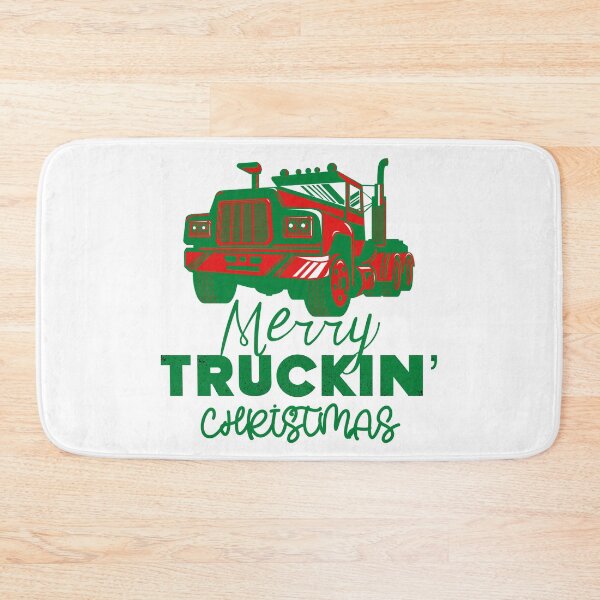Item preview, Merry Truckin Christmas Green Red Festive Gift For Trucker Truck Driver designed and sold by Sunny Collections.