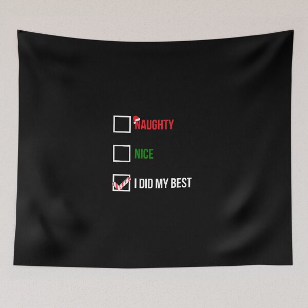 Item preview, Nice Naughty I Did My Best Funny Christmas Gift designed and sold by GoldenDov.