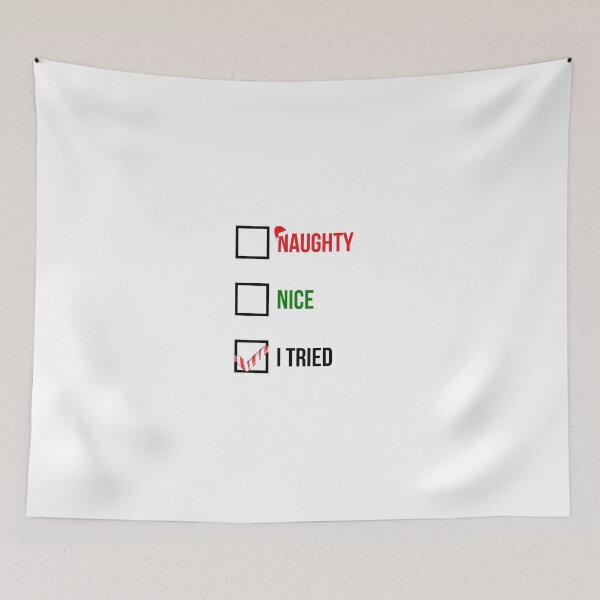 Item preview, Nice Naughty I Tried Funny Christmas Gift designed and sold by GoldenDov.