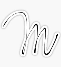 M Initial Sticker