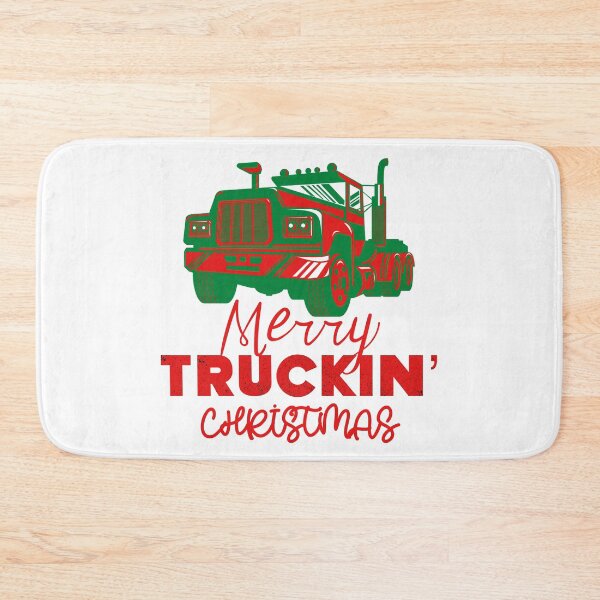 Item preview, Merry Truckin Christmas Green And Red Festive Gift For Trucker Truck Driver designed and sold by Sunny Collections.