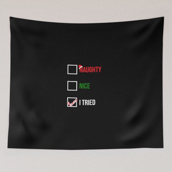 Item preview, Nice Naughty I Tried Funny Christmas Gift designed and sold by GoldenDov.