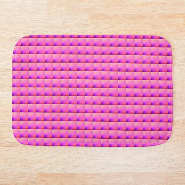 Pink purple square, Pink purple mask, Pink purple pillow Bath Mat