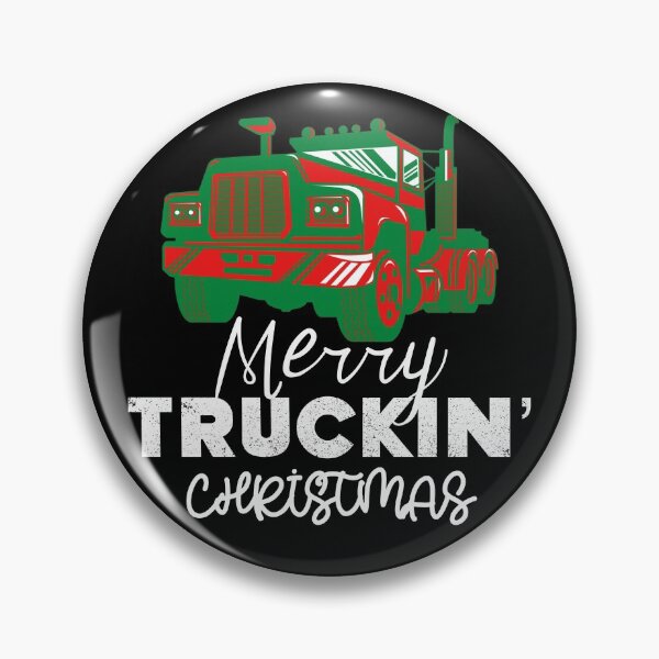 Item preview, Merry Truckin Christmas Green Red Black Festive Gift For Trucker Truck Driver designed and sold by Sunny Collections.