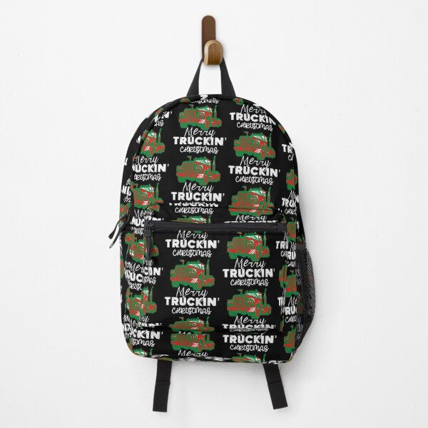 Item preview, Merry Truckin Christmas Green Red Black Festive Gift For Trucker Truck Driver designed and sold by Sunny Collections.