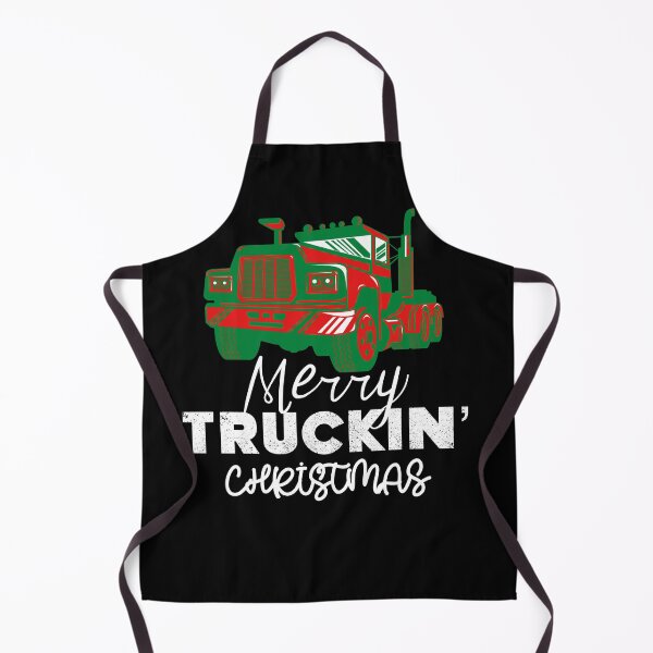 Item preview, Merry Truckin Christmas Green Red Black Festive Gift For Trucker Truck Driver designed and sold by Sunny Collections.