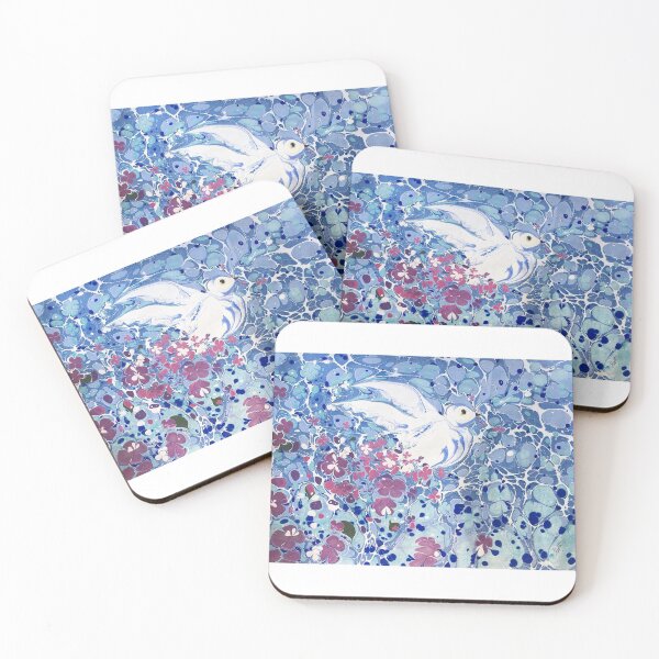Item preview, Dove Pigeon Water Marbling Marble Design Pattern Texture designed and sold by MaiHattiDesign.