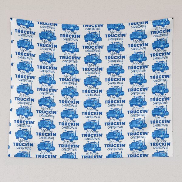 Item preview, Merry Truckin Christmas Dark Blue Festive Gift For Trucker Truck Driver designed and sold by Sunny Collections.