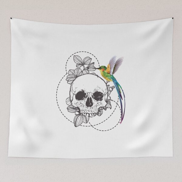 Item preview, Floral Skull Colibri Bird Cranial Boho Gift designed and sold by Style4You24.