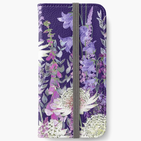 Flower Garden - Astrantia, Campanula, Foxgloves & Alliums iPhone Wallet