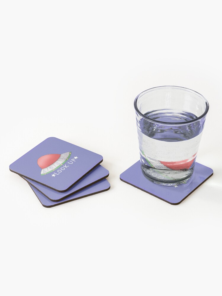 Thumbnail 2 of 5, Coasters (Set of 4), UFO Blue designed and sold by MarylandMUFON.