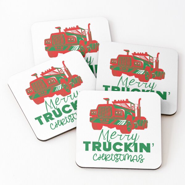 Item preview, Merry Truckin Christmas Red Green Festive Gift For Trucker Truck Driver designed and sold by Sunny Collections.