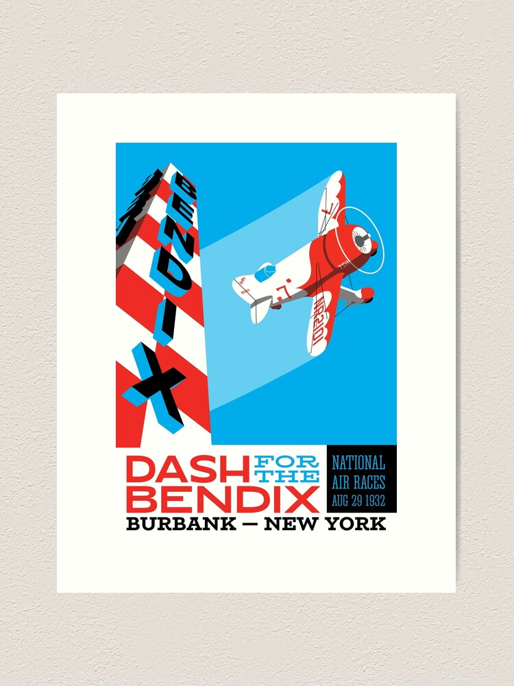 Alternate view of Vintage Bendix Trophy Race Art Print