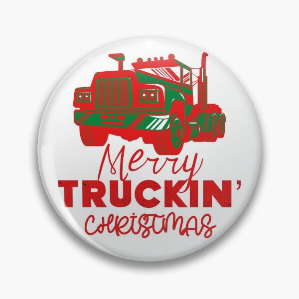 Item preview, Merry Truckin Christmas Red Festive Gift For Trucker Truck Driver designed and sold by Sunny Collections.