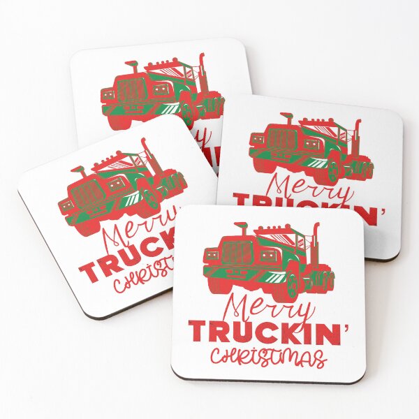 Item preview, Merry Truckin Christmas Red Festive Gift For Trucker Truck Driver designed and sold by Sunny Collections.