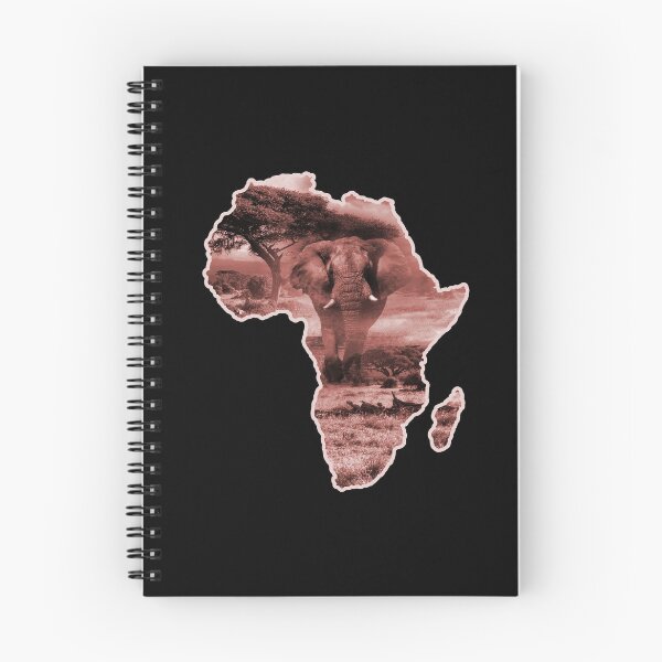 Item preview, Elephant & savanna on silhouette of Africa | Africa map designed and sold by shirt-planet.