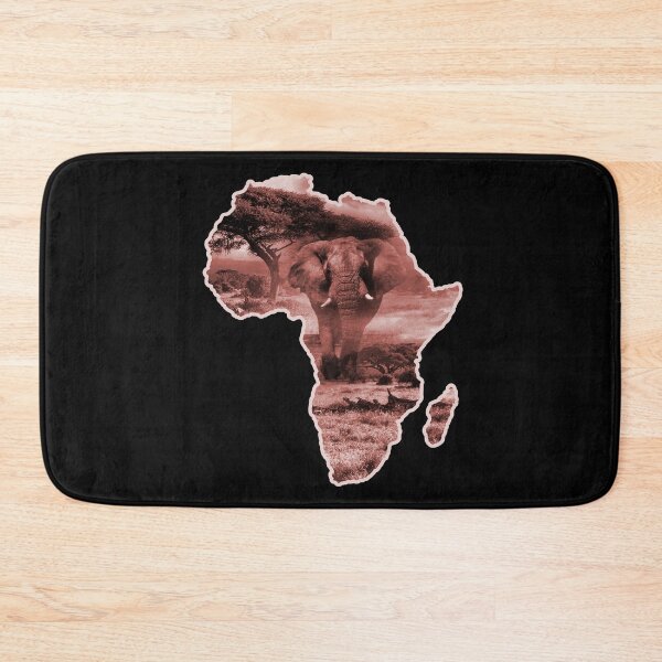 Item preview, Elephant & savanna on silhouette of Africa | Africa map designed and sold by shirt-planet.