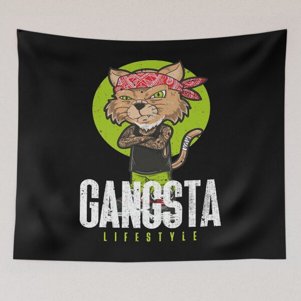 Item preview, Gangsta Lifestyle Cat designed and sold by Cute  Pawz.