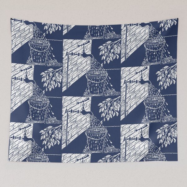 Item preview, 'Waste not want not' linocut  Judy Evans Western Australia designed and sold by WaterProject.
