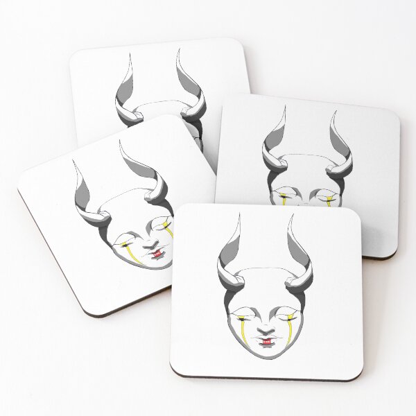 Item preview, horned mask - yellow tears designed and sold by winds-of-nefeli.