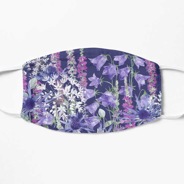 Sea Holly, Campanula, White Alliums & Purple Loosestrife Flat Mask